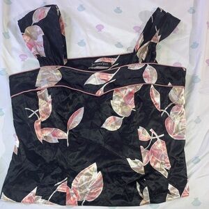 Jacques Vert Black Floral Top